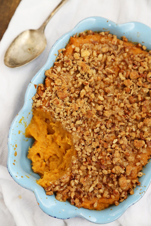 Pumpkin Spiced Sweet Potato Casserole