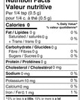 nutritional label