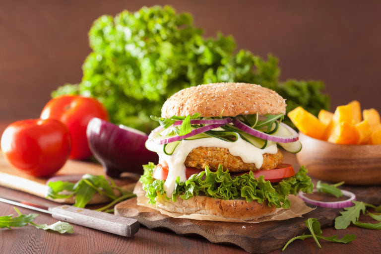 Vegetarian Oat Burgers